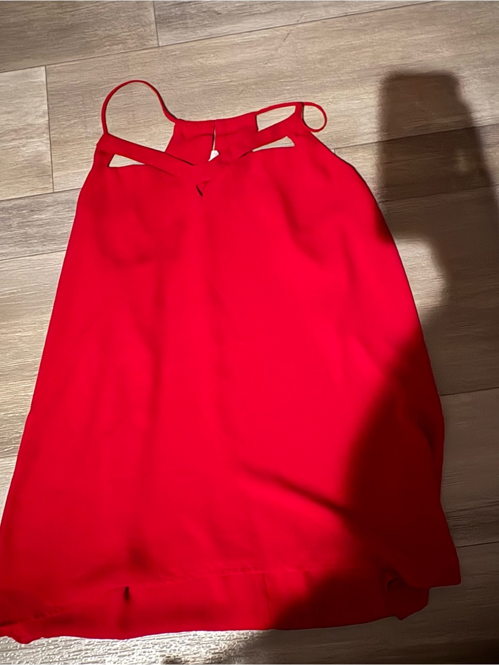 Express Red Cutout Halter Camisole